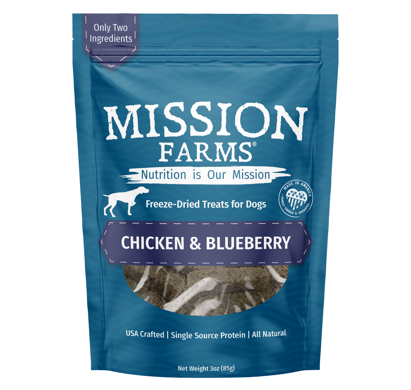 Mission Farms - Chicken & Blueberries 3oz Dog Treat