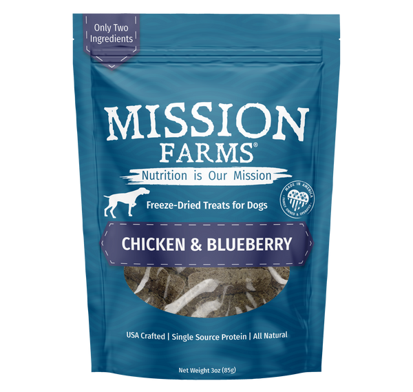 Mission Farms - Chicken & Blueberries 3oz Dog Treat