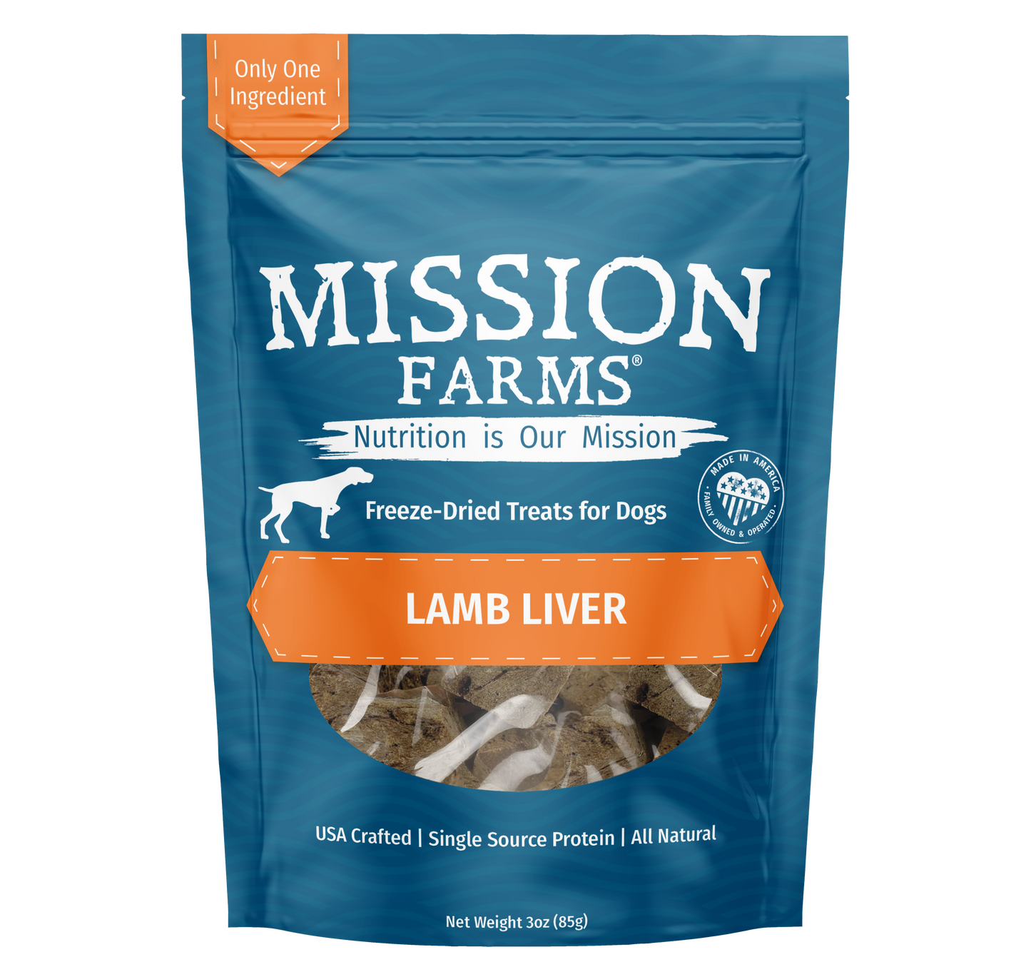 Mission Farms - Lamb Liver 3oz Dog Treat