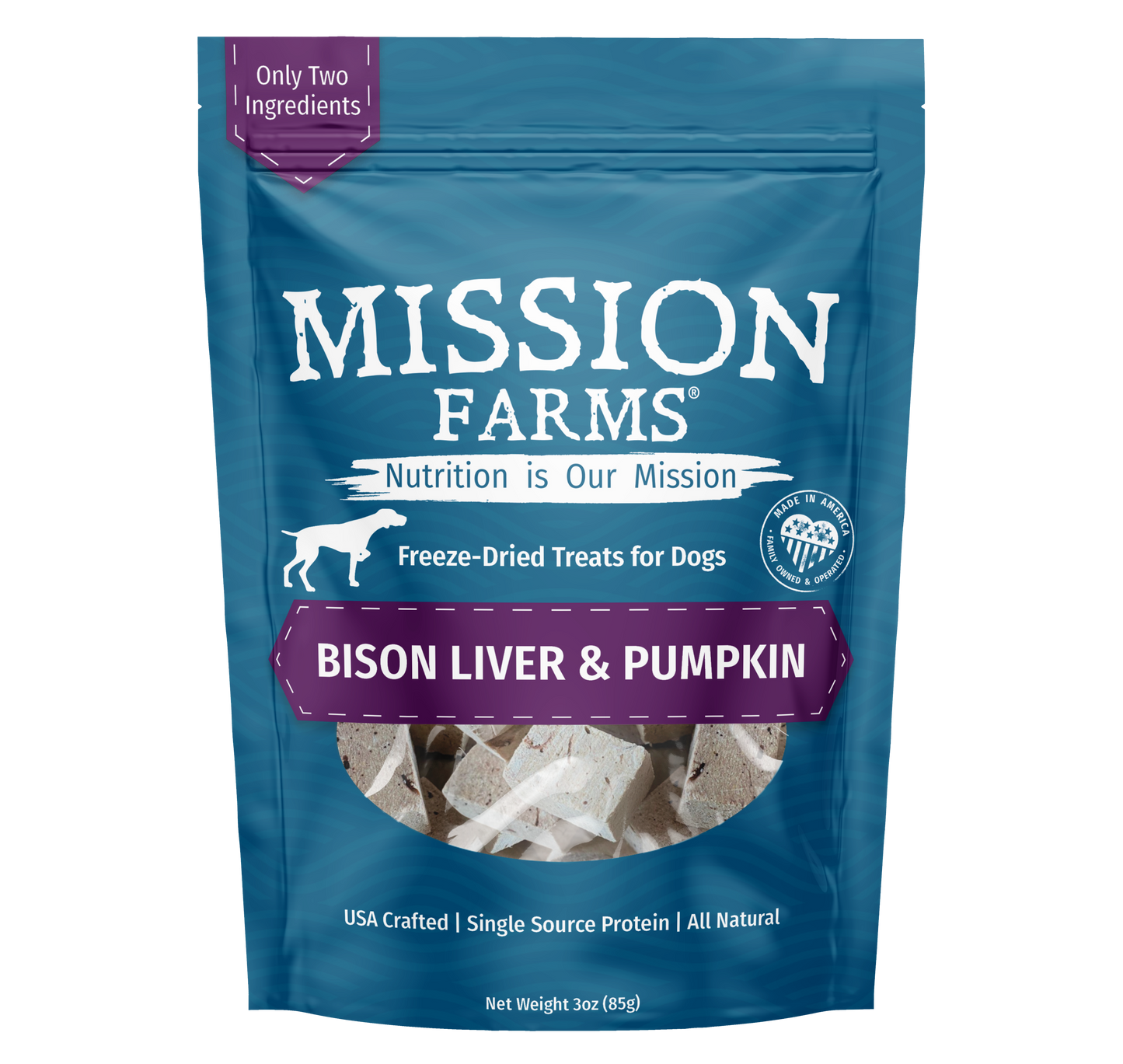 Mission Farms - Bison Liver & Pumpkin Treats 3oz Dog Treat