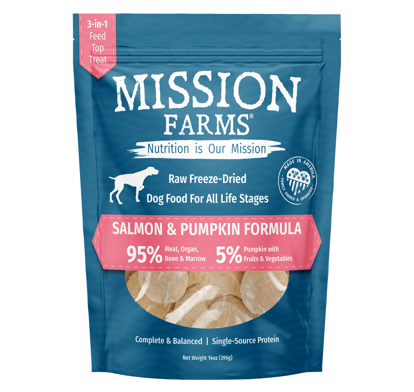 Mission Farms Wild Salmon & Pumpkin 14oz Dog Treat
