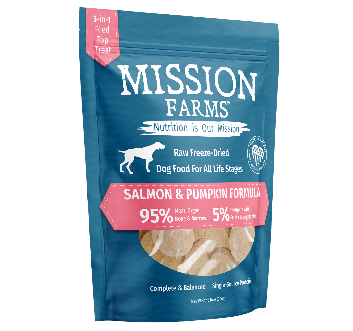 Mission Farms Wild Salmon & Pumpkin 14oz Dog Treat