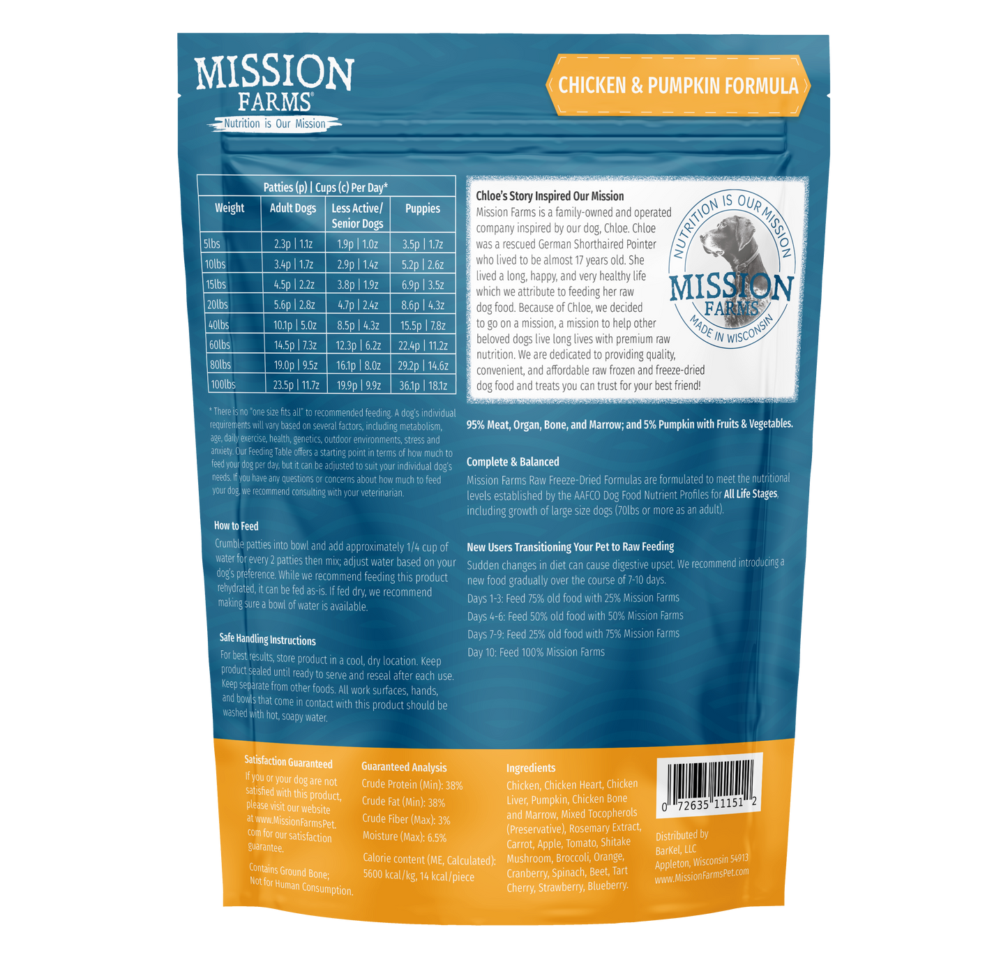 Mission Farms - Chicken & Pumpkin 14oz Dog Treat