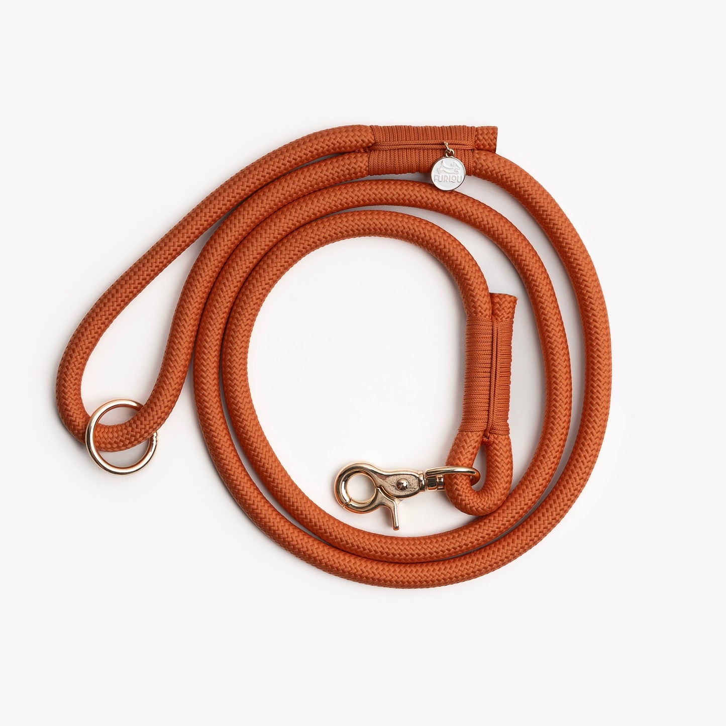FURLOU terracotta braided rope dog leash
