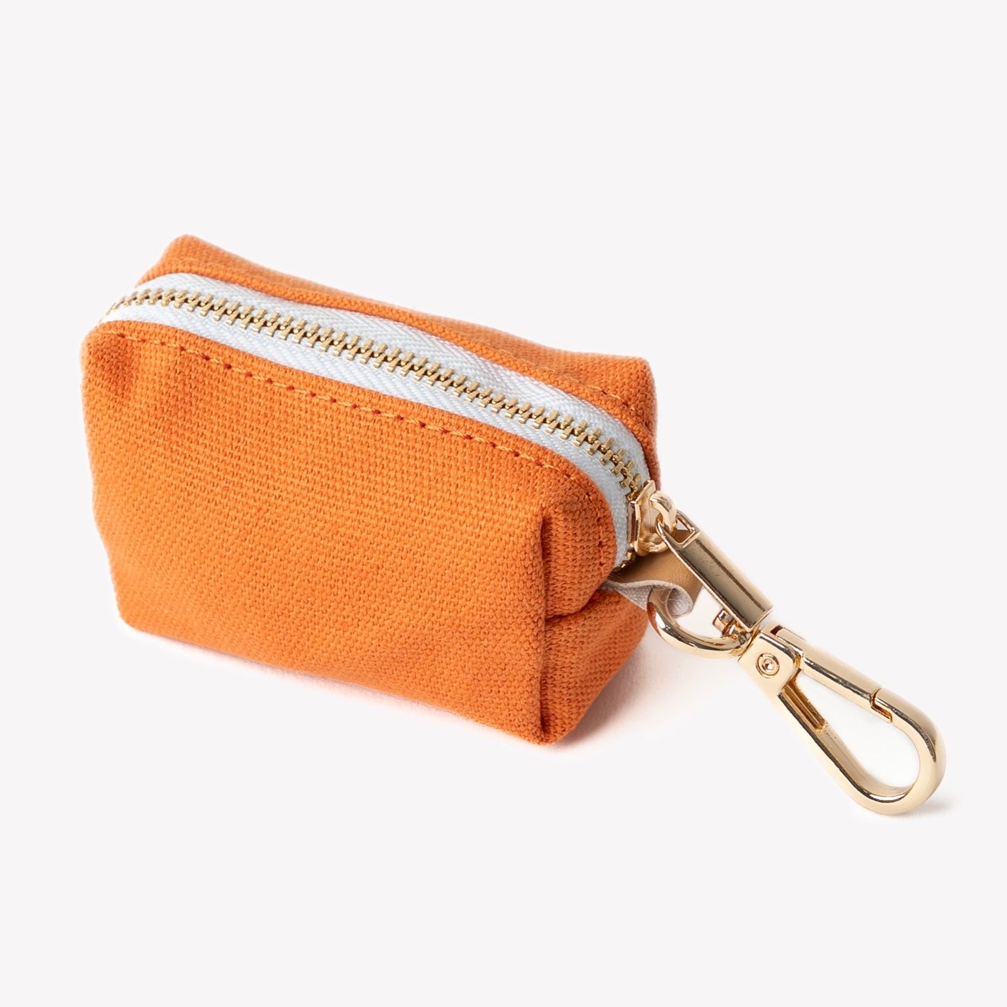 Terracotta dog waste bag pouch with zipper and treat space