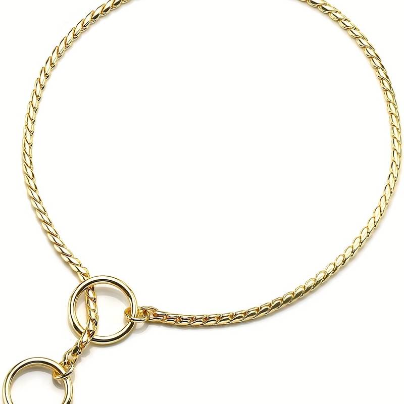 Slip Snake Dog Show Collars gold