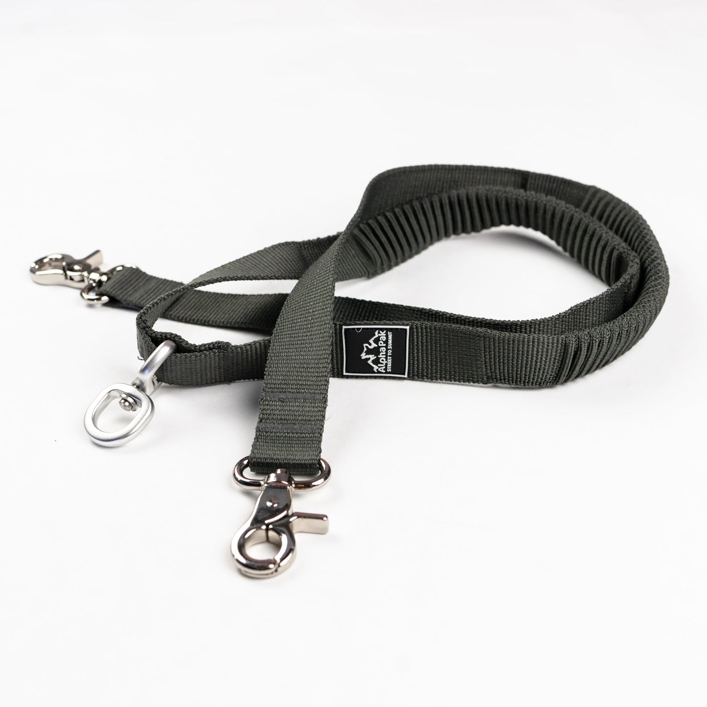Alpha Pak - Teton Dark Gray Elastic Dog Leash Coupler