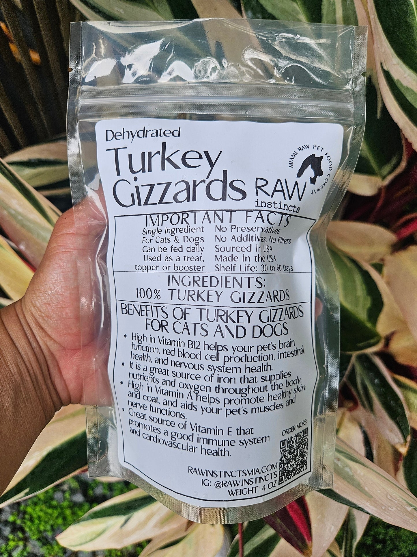 Raw Instincts - Dehydrated Turkey Gizzards for Cats & Dogs — 100% Single Ingredient