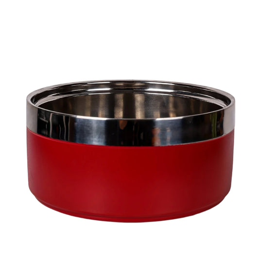 Stainless Steel Dog Bowl – Non-Slip, Durable Pet Food & Water Dish red