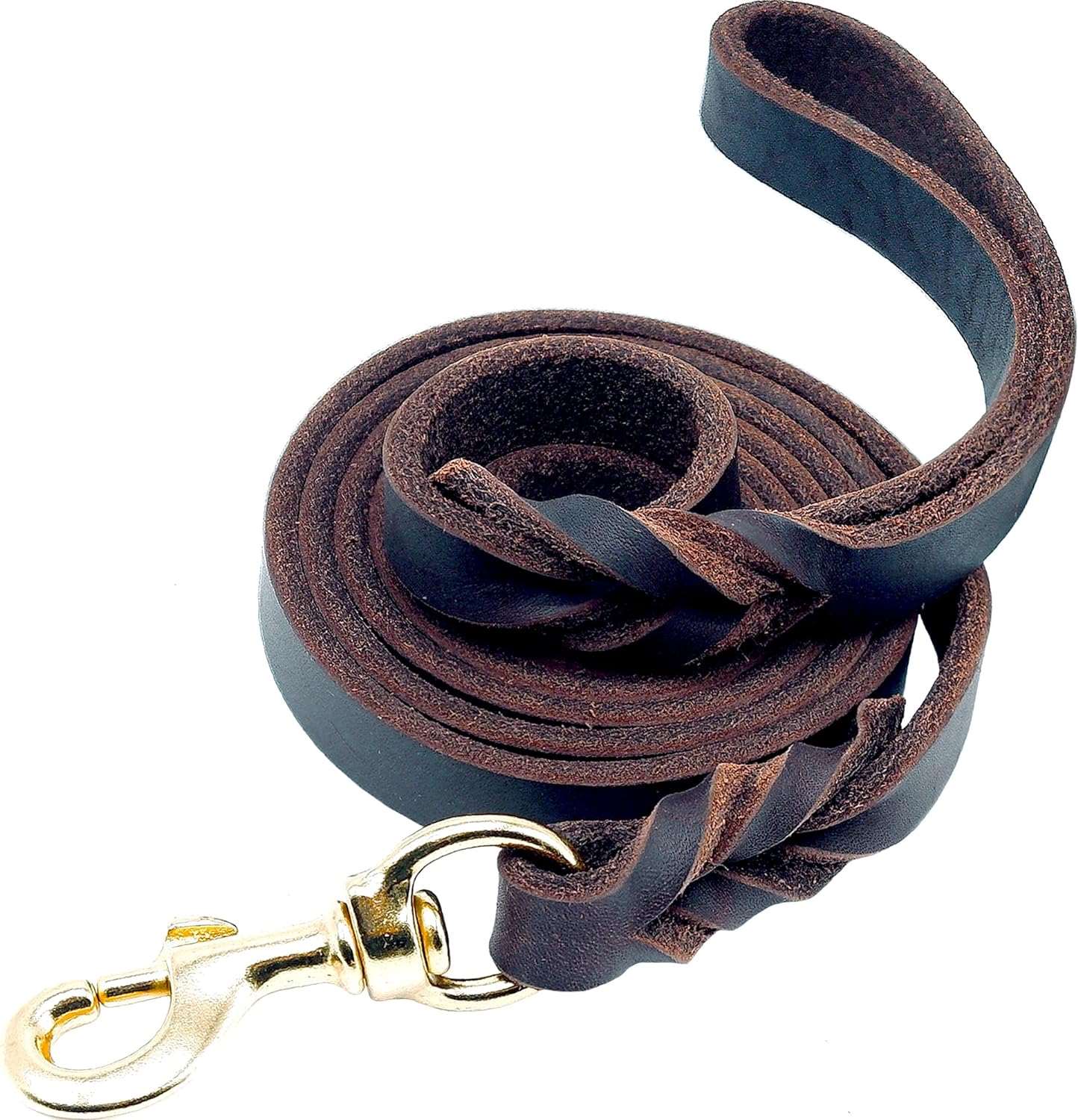 Braided Leather Dog Training Leash 6 Foot Norfie Pet Supplies