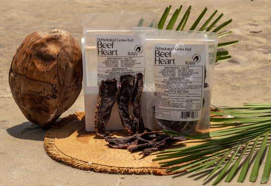 Raw Instincts - Dehydrated Grass-Fed Beef Heart – Nutritious Treat for Cats & Dogs