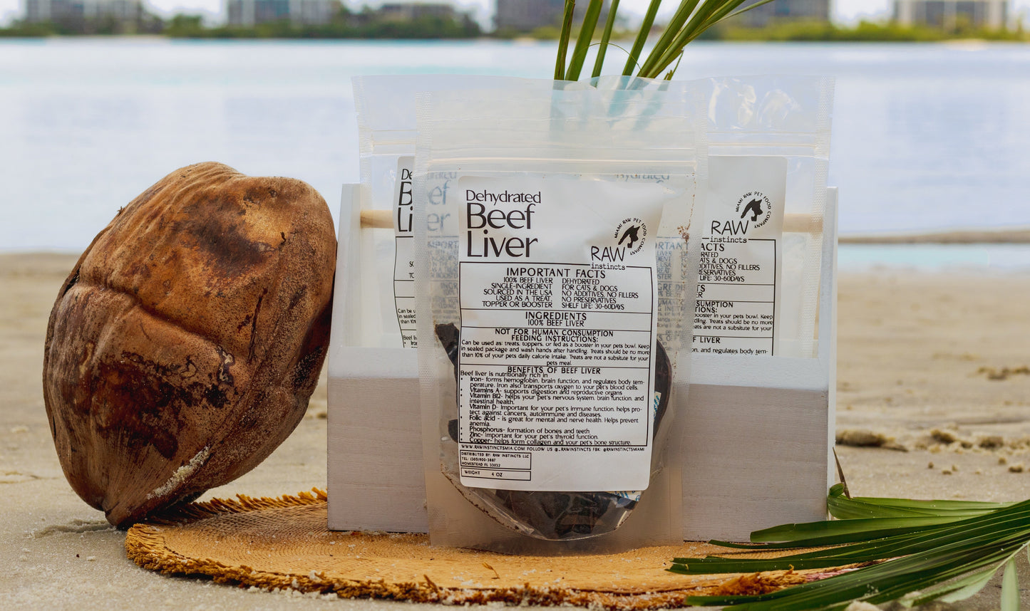 Raw Instincts - Dehydrated Beef Liver for Cats & Dogs — 100% Single Ingredient 4 oz