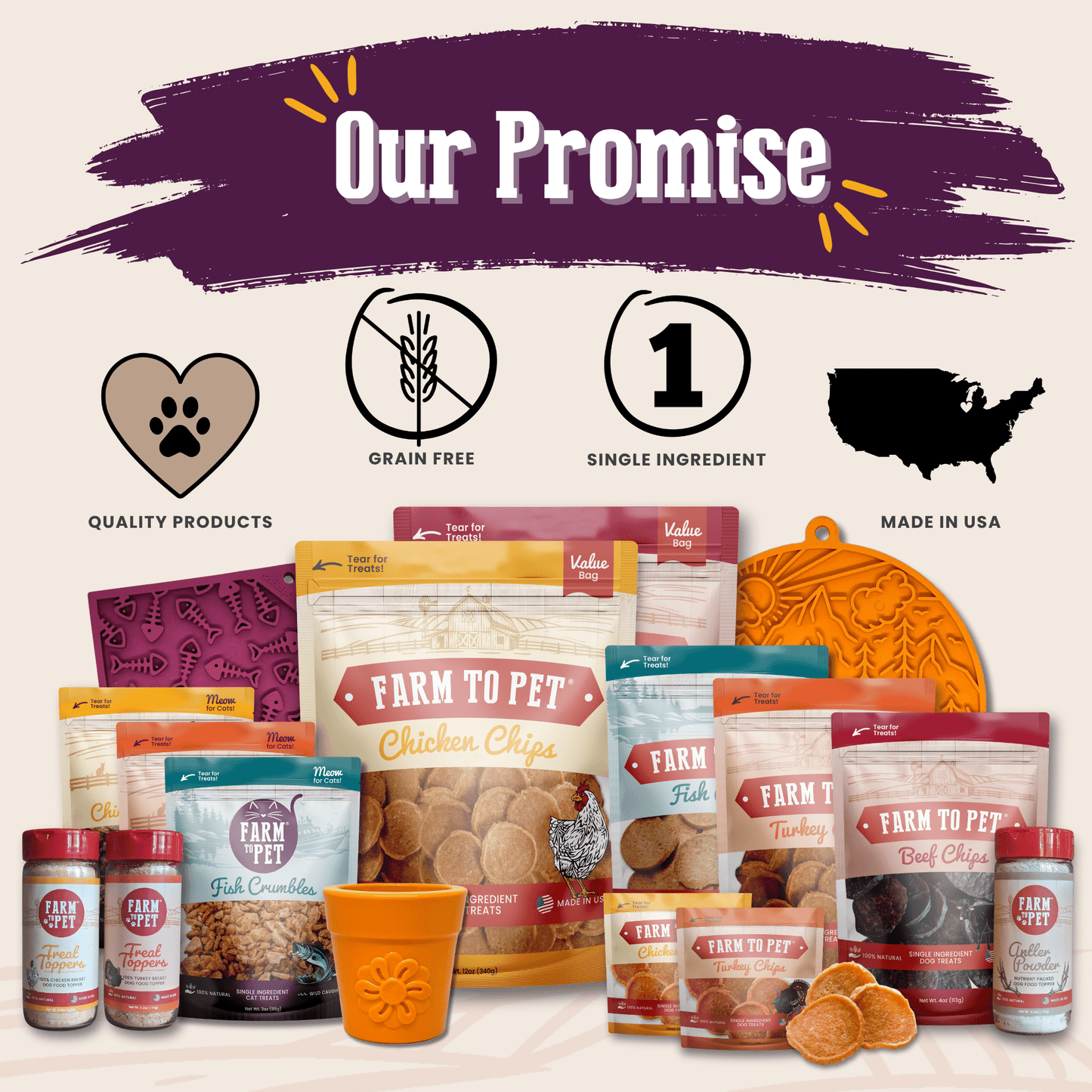 Farm To Pet - Turkey Crumbles for Cats | 100% Protein Cat Treats
