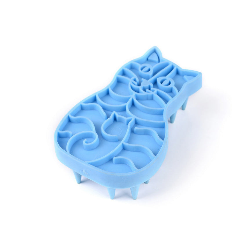 Dog Rubber Massage Brushes Blue up