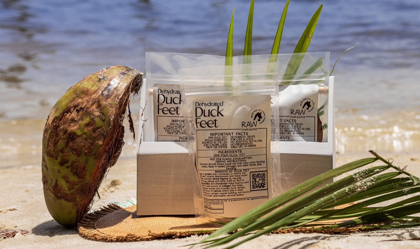 Raw Instincts - Dehydrated Duck Feet for Dogs & Cats — 100% Pekin Duck  Qty: 4 Feet