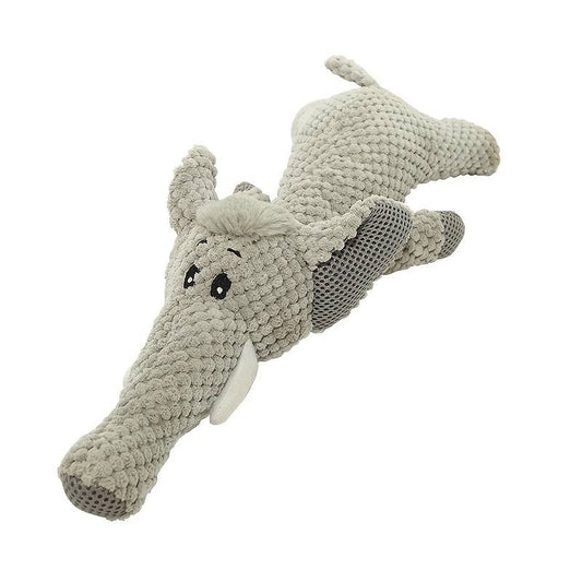 Elephant Squeaky Plush Dog Toys for Medium Chewers