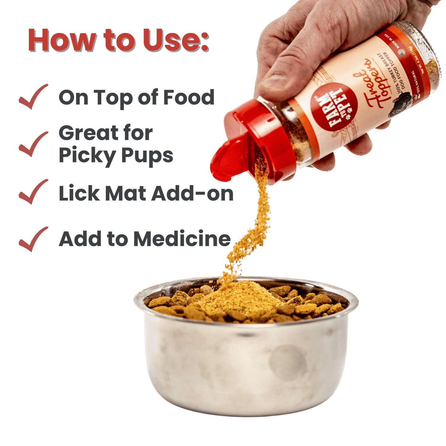 Farm To Pet - Treat Topper Turkey Dog Food Topper | Healthy Meal Supplement for Dogs