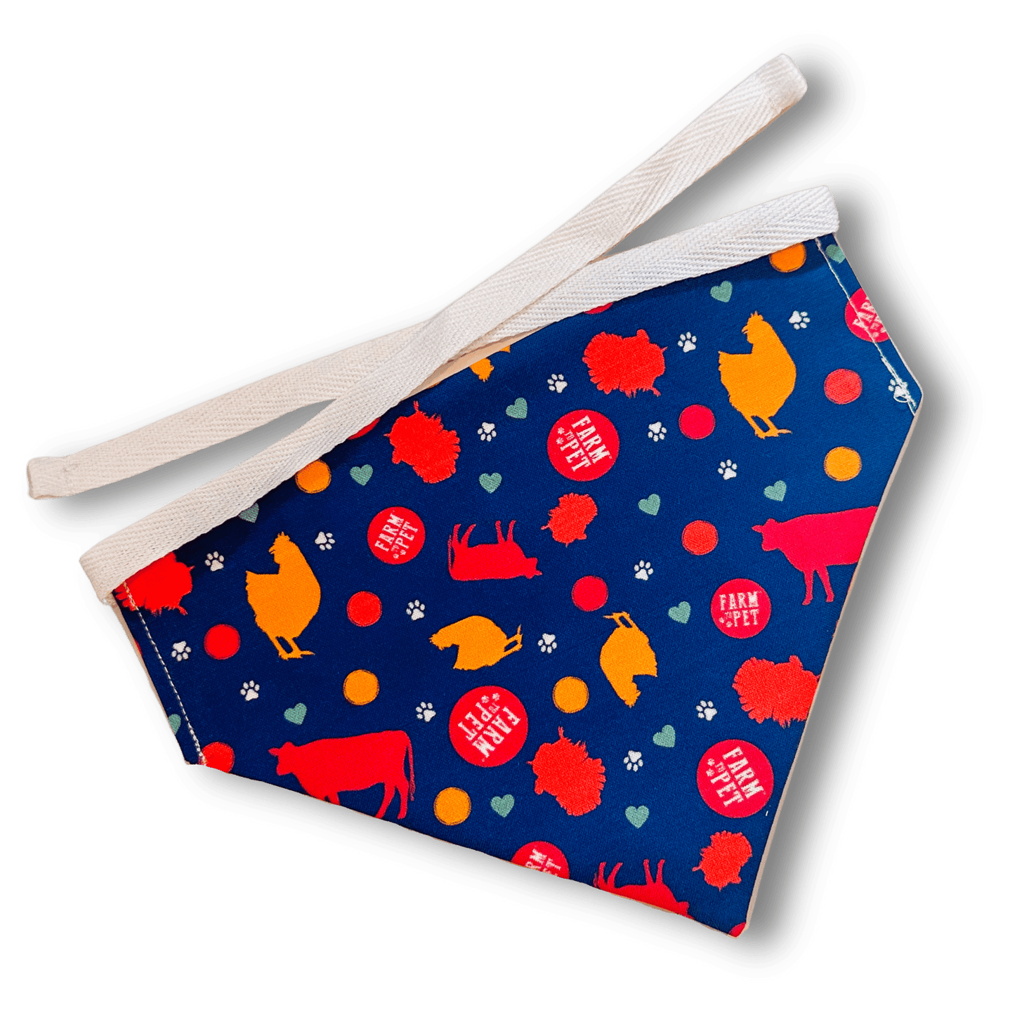 Farm To Pet - Tie-on Dog Bandana | Adjustable String-tie Bandana for Dogs and Cats