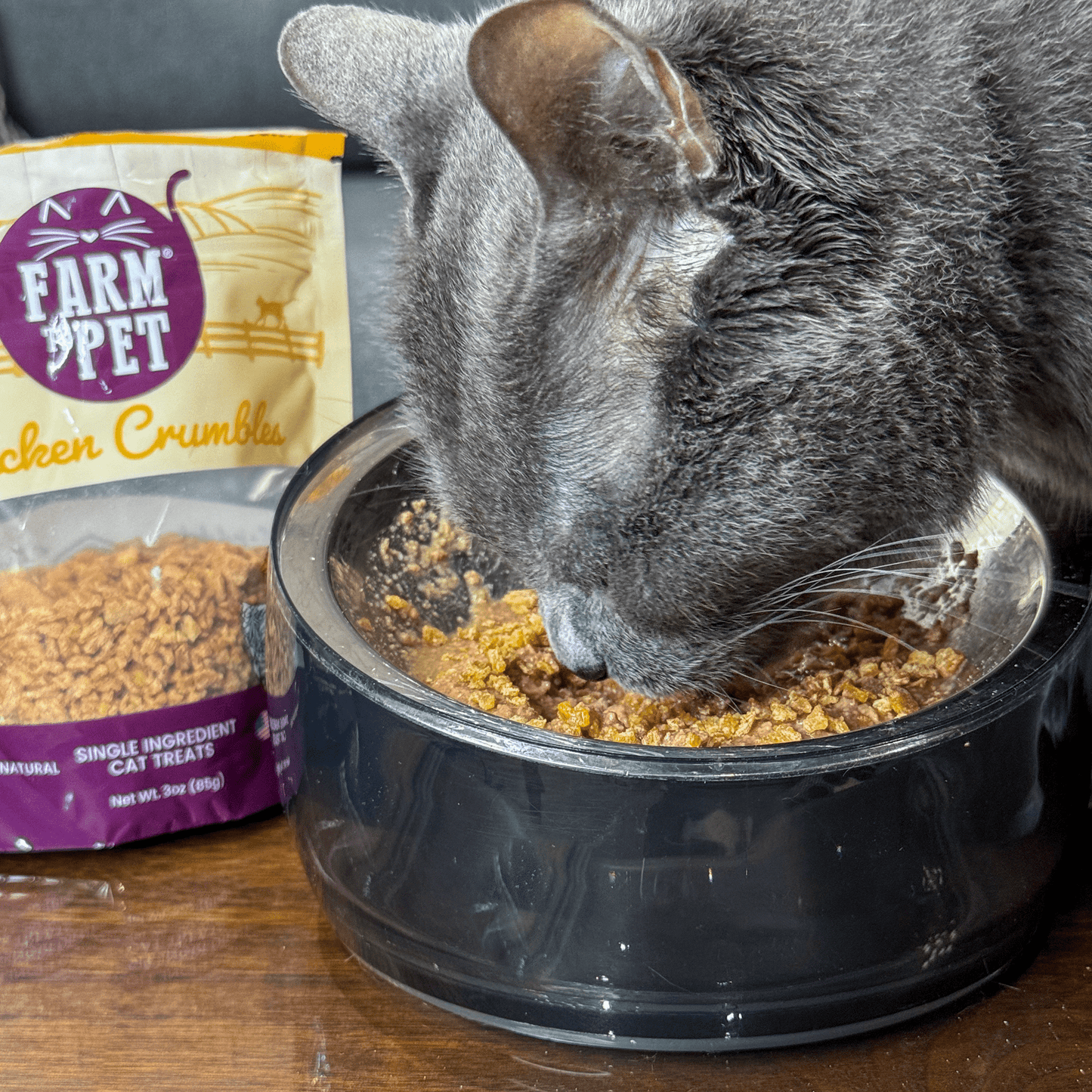 Farm To Pet - Chicken Crumbles for Cats | 100% Protein Cat Treats