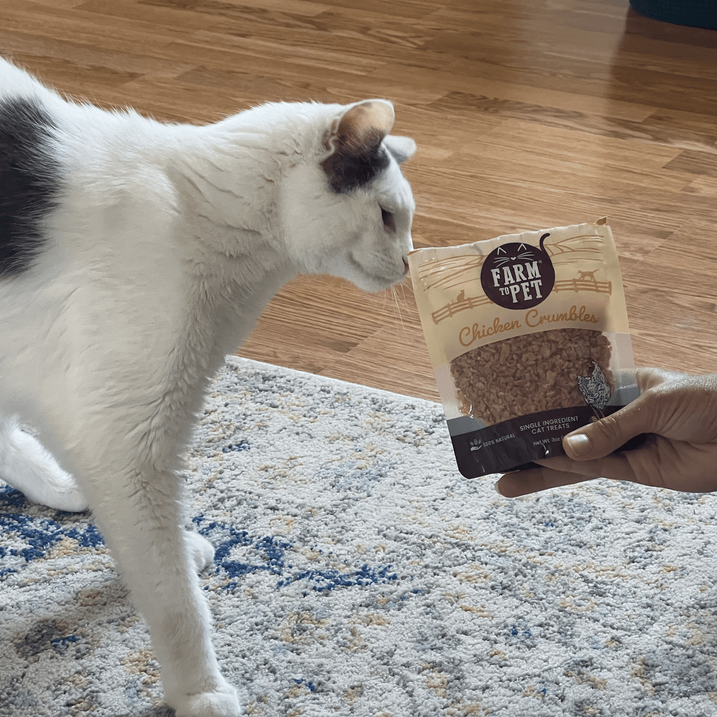 Farm To Pet - Chicken Crumbles for Cats | 100% Protein Cat Treats