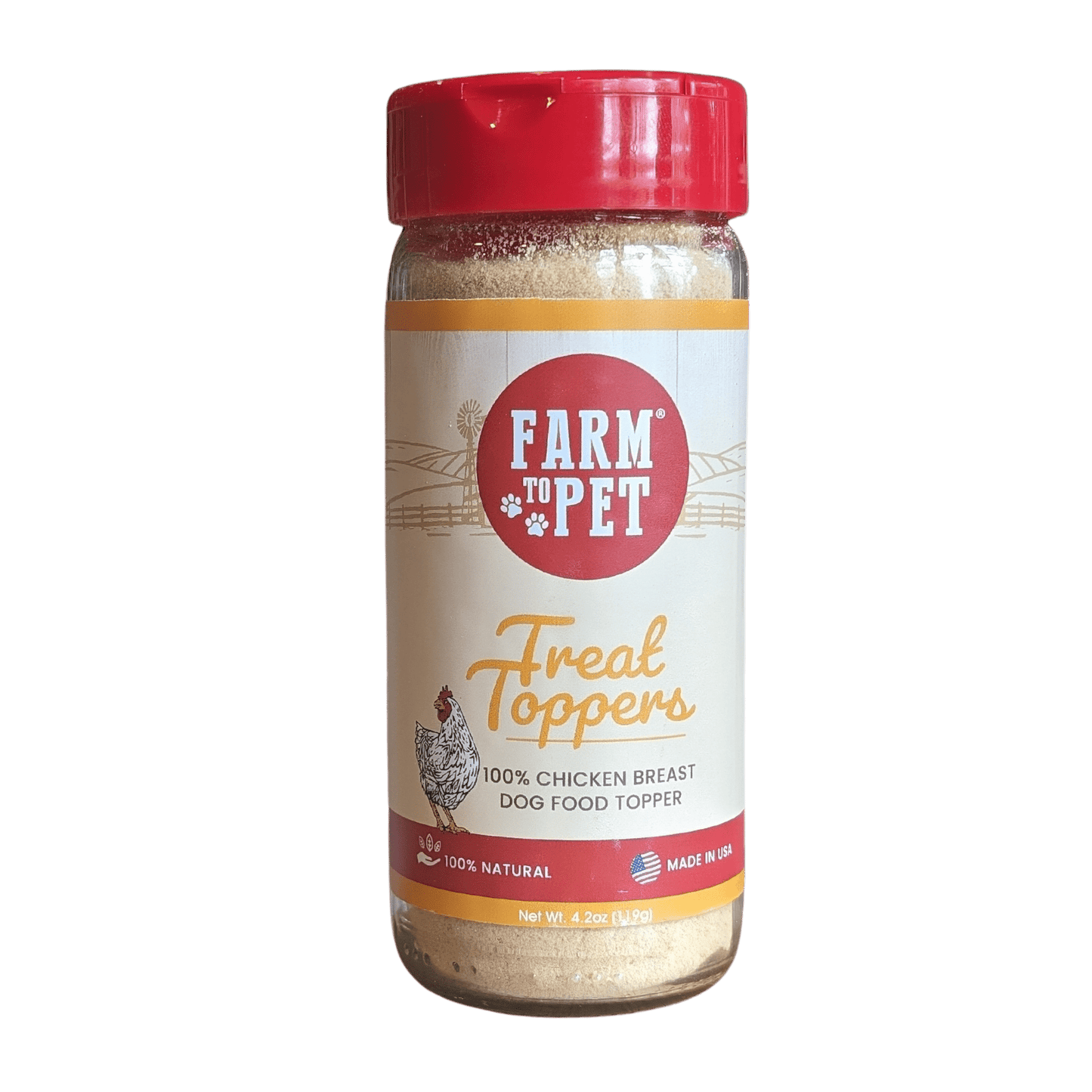 Farm To Pet - Treat Topper Chicken Dog Food Topper | Healthy Meal Supplement for Dogs