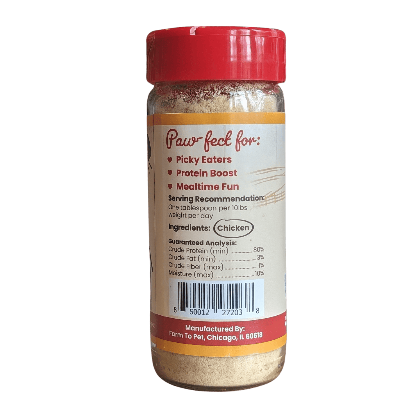 Farm To Pet - Treat Topper Chicken Dog Food Topper | Healthy Meal Supplement for Dogs