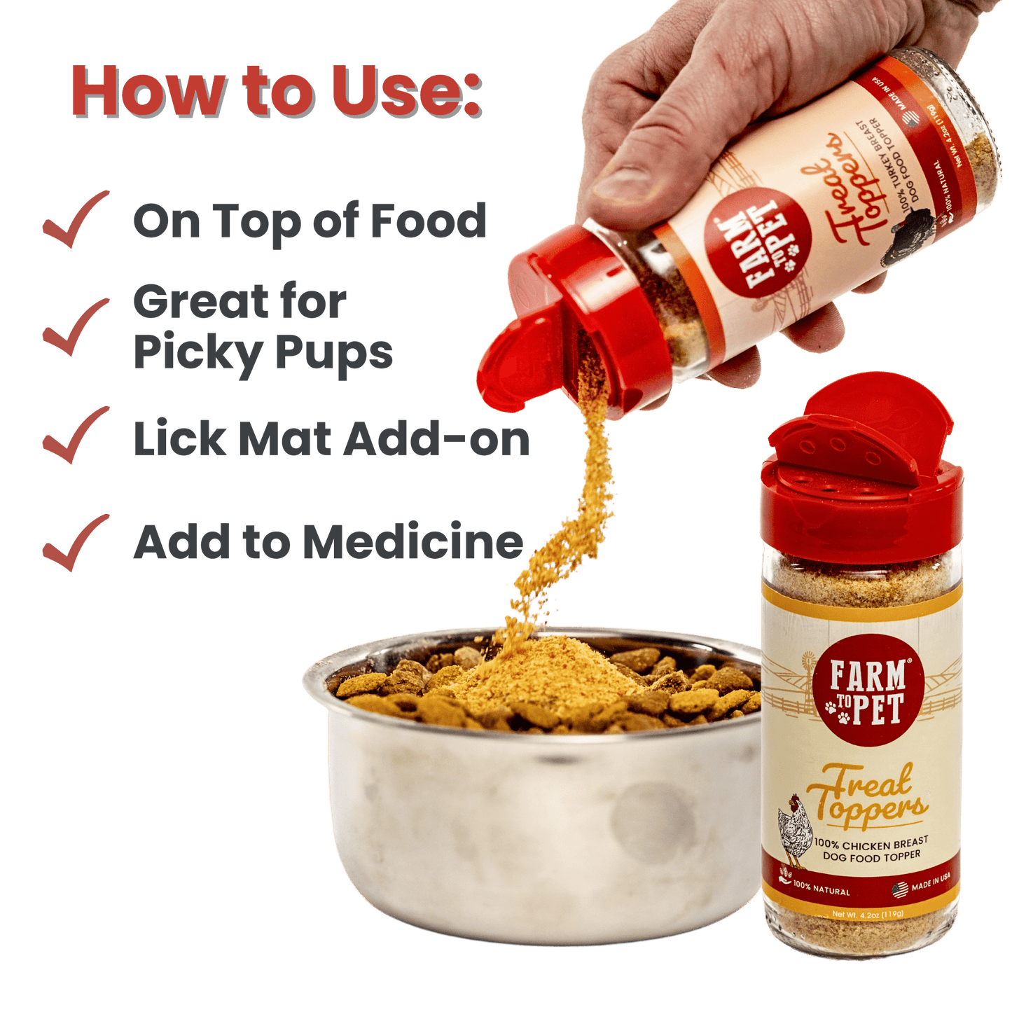 Farm To Pet - Chicken & Turkey Dog Food Topper Bundle