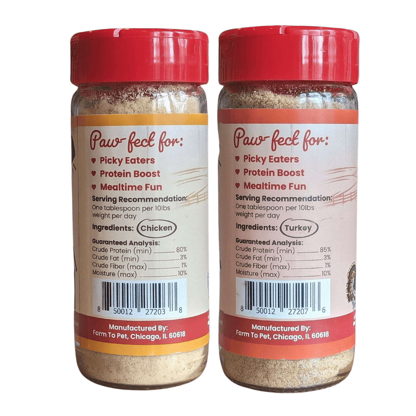Farm To Pet - Chicken & Turkey Dog Food Topper Bundle