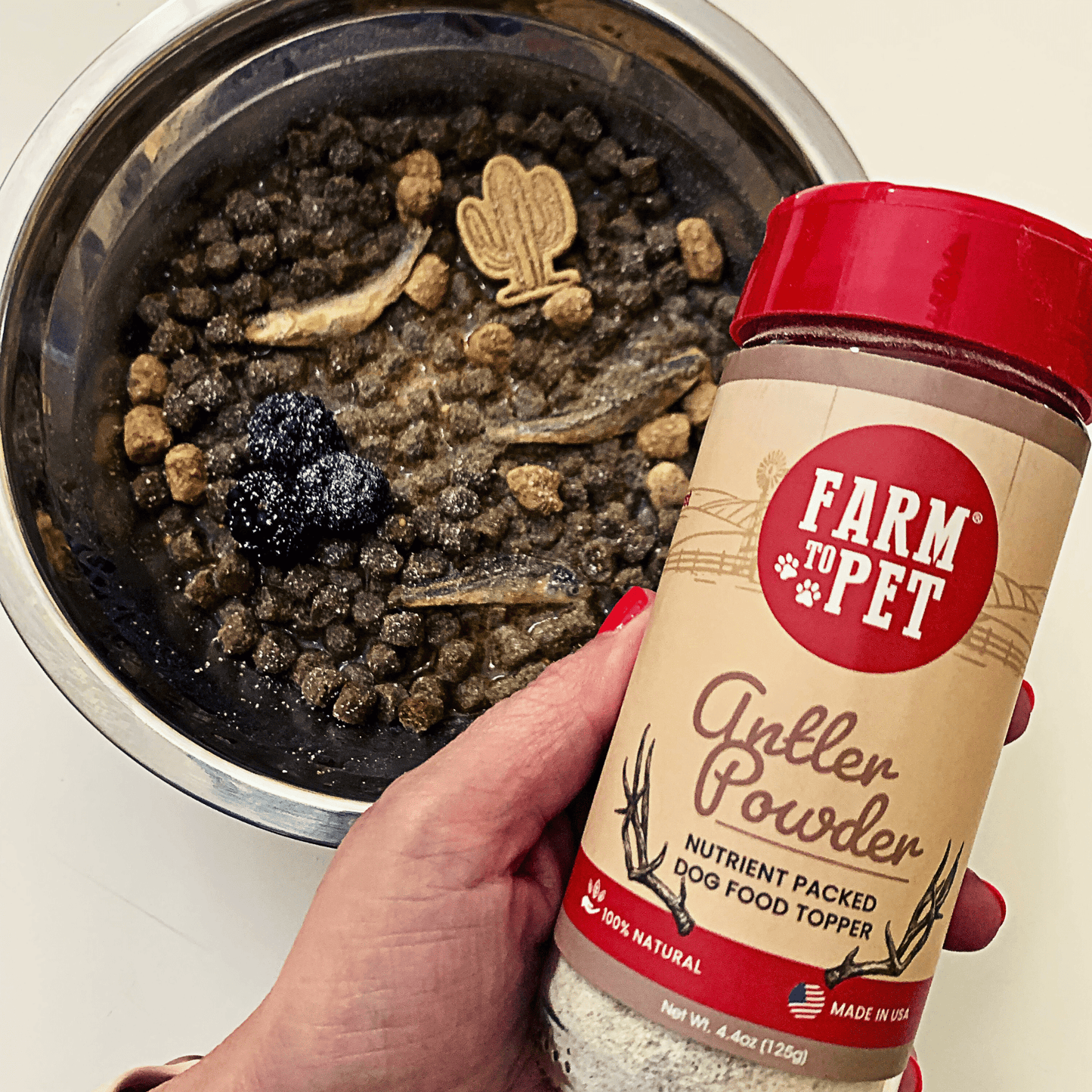 Farm To Pet - Treat Topper Antler Powder Dog Food Topper | Nutritional Supplement for Dogs and Cats