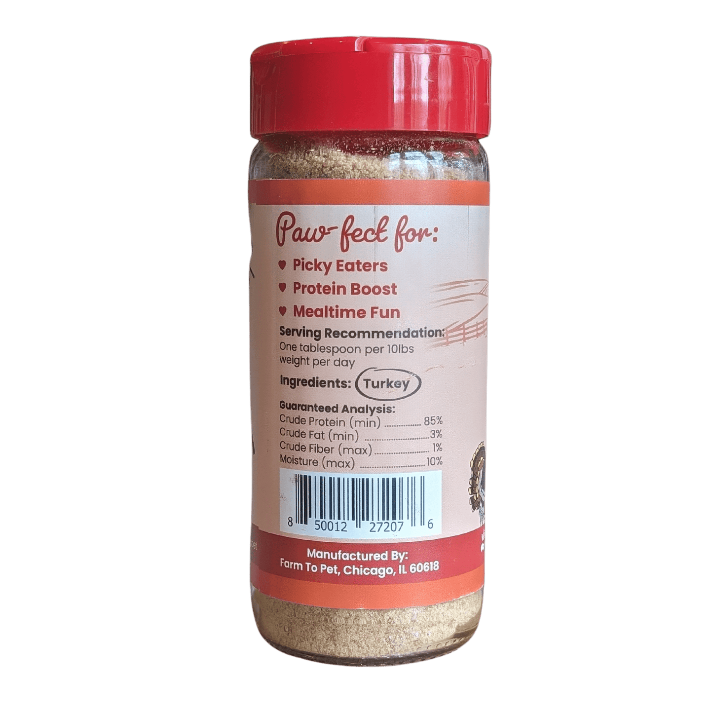 Farm To Pet - Treat Topper Turkey Dog Food Topper | Healthy Meal Supplement for Dogs