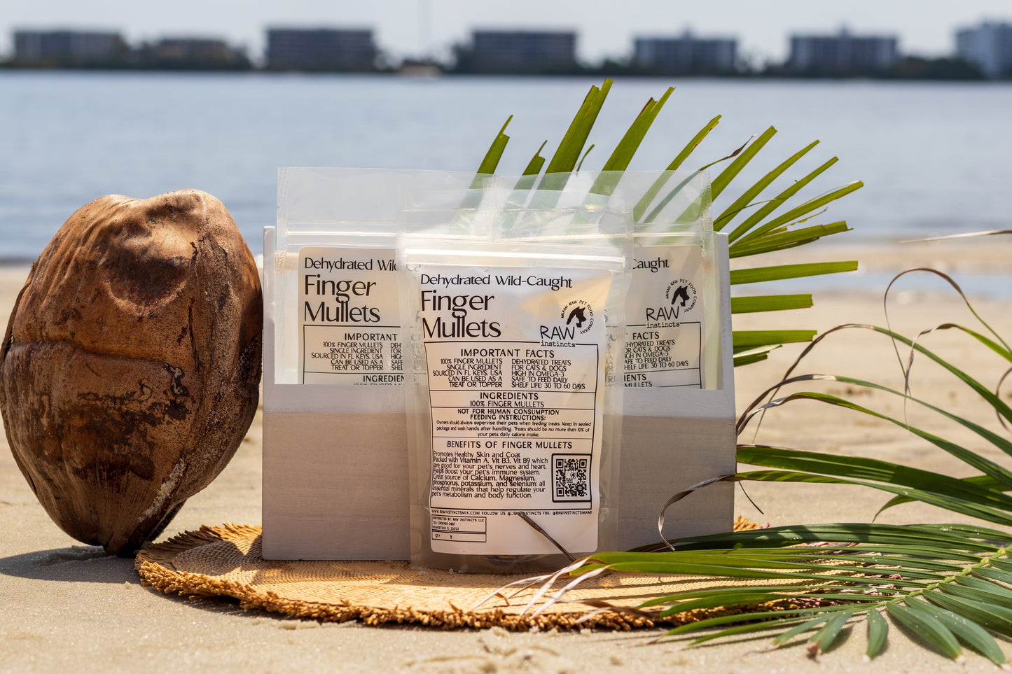 Raw Instincts - Dehydrated Wild-Caught Finger Mullets for Cats & Dogs 100% Single Ingredient  | Qty: 5 Fish
