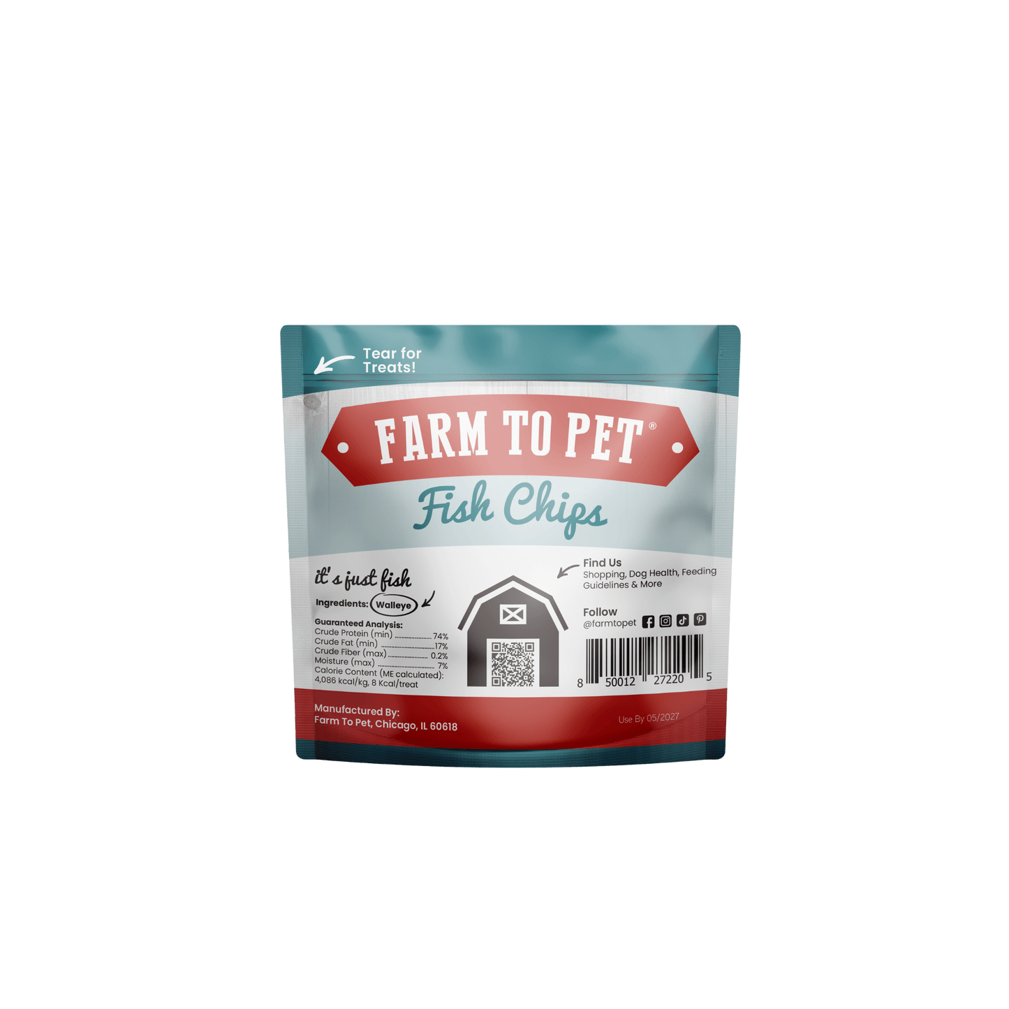 Farm To Pet - Fish Chips Snack Pack Bundles | Dog Treats for Training & Travel