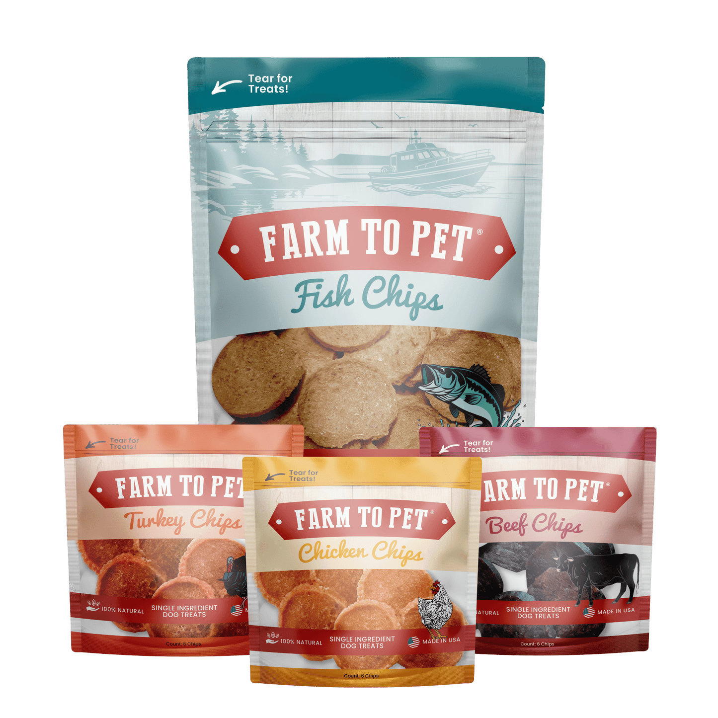 Farm To Pet - Puppy Packs 'n Snacks Dog Treat Starter Pack | Single-Ingredient Training Treats