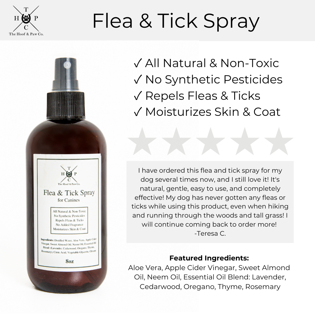 The Hoof & Paw Co. - All Natural Flea & Tick Spray - For Dogs (8oz or 16oz)