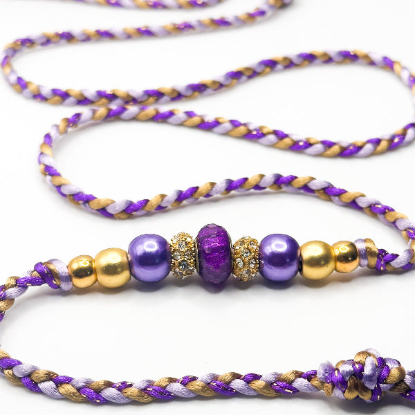 Golden Purple Conformation Dog Show Leads beads