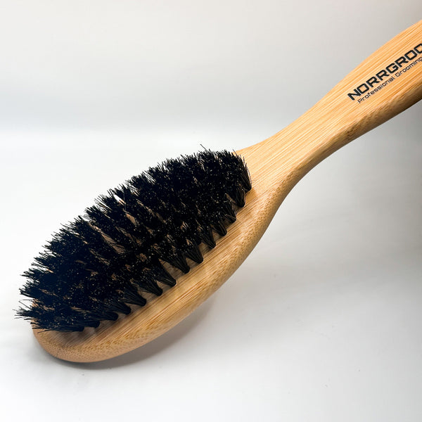 NorrGroom Boar Bristle Brush close view