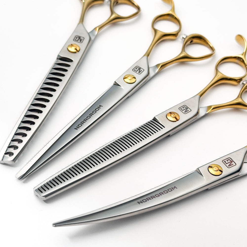 NorrGroom 7.5 Gold Grooming Shear Set