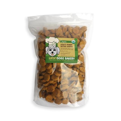 Happy Dog Food - Lucky's Organic dog treat Peanut Butter Cookies