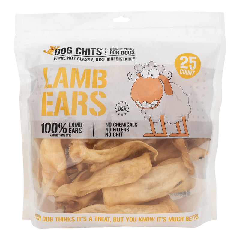Lamb Ears for Dogs, Large - 25 Pack