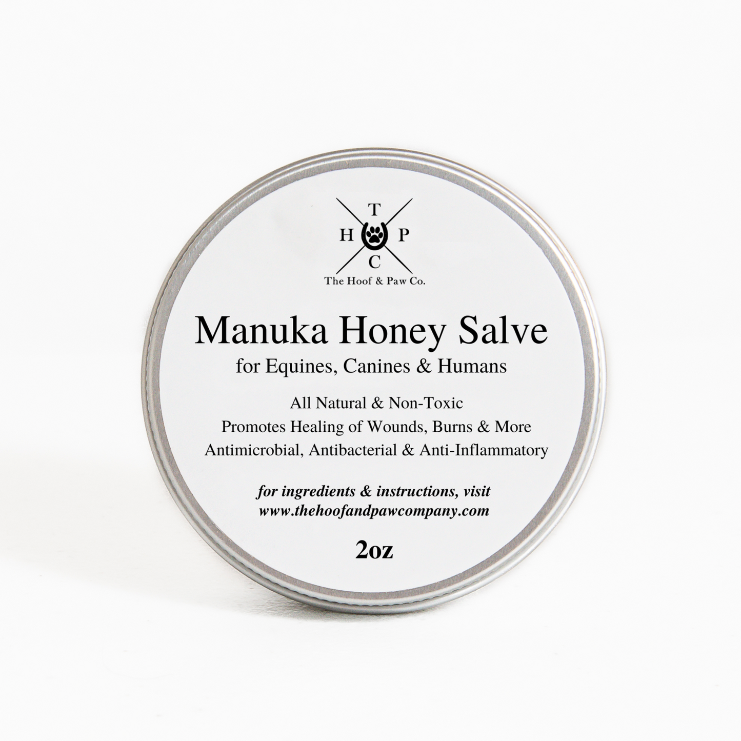 The Hoof & Paw Co. - Manuka Honey Healing Salve with Herbal Infusion - For Dogs, Horses & Humans