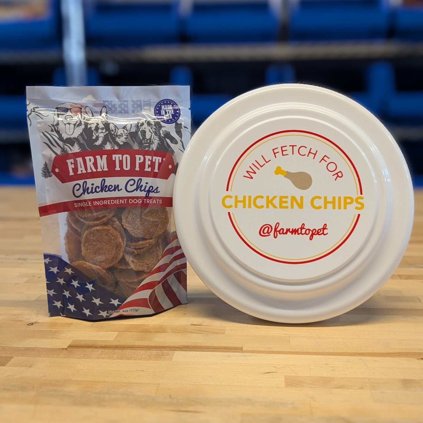 Farm To Pet - Americana Chicken Chips for Dogs | Celebrate with USA-made Dog Treats