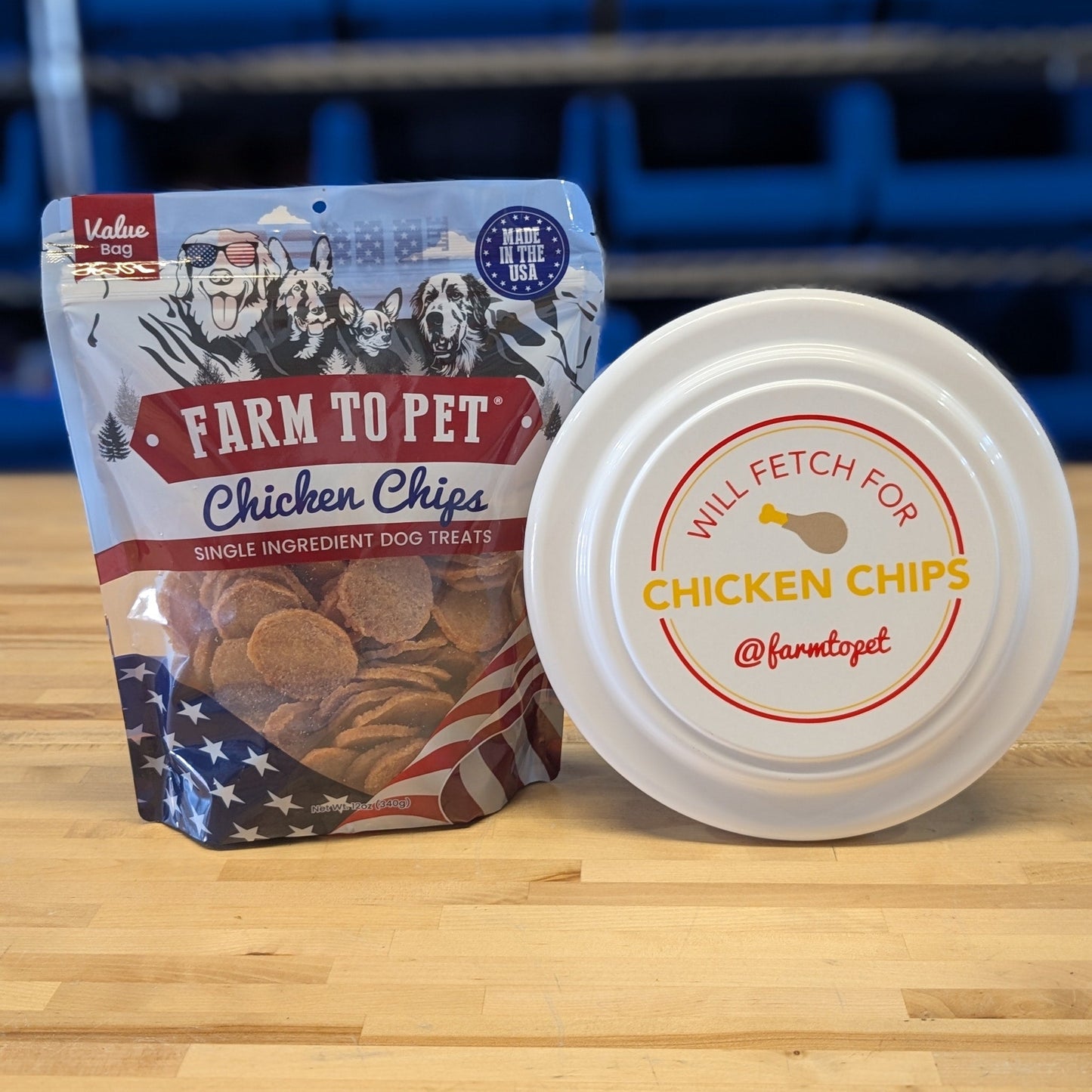 Farm To Pet - Americana Chicken Chips for Dogs | Celebrate with USA-made Dog Treats