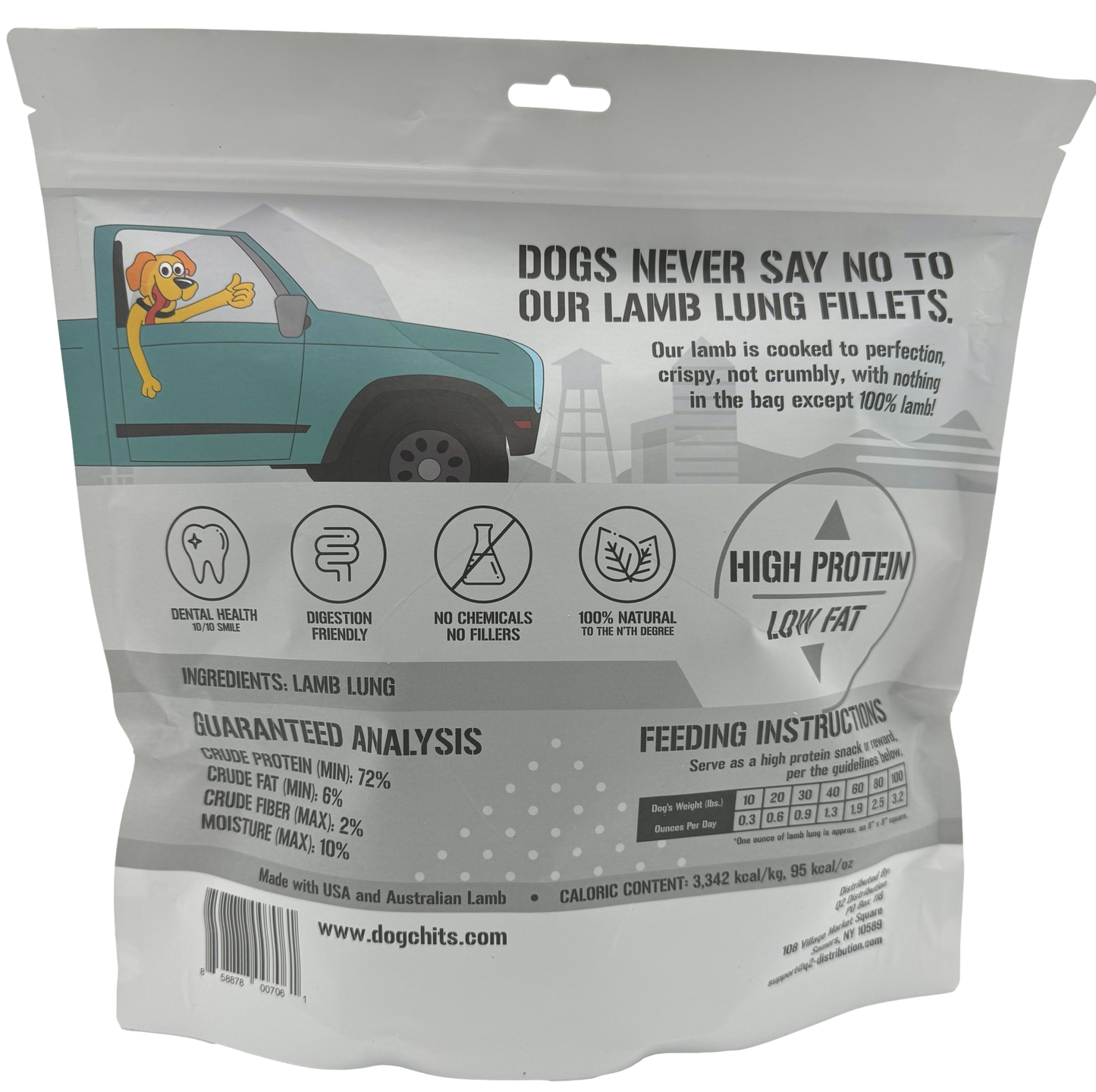 Lamb Lung Fillet Treats for Dogs - 10 oz