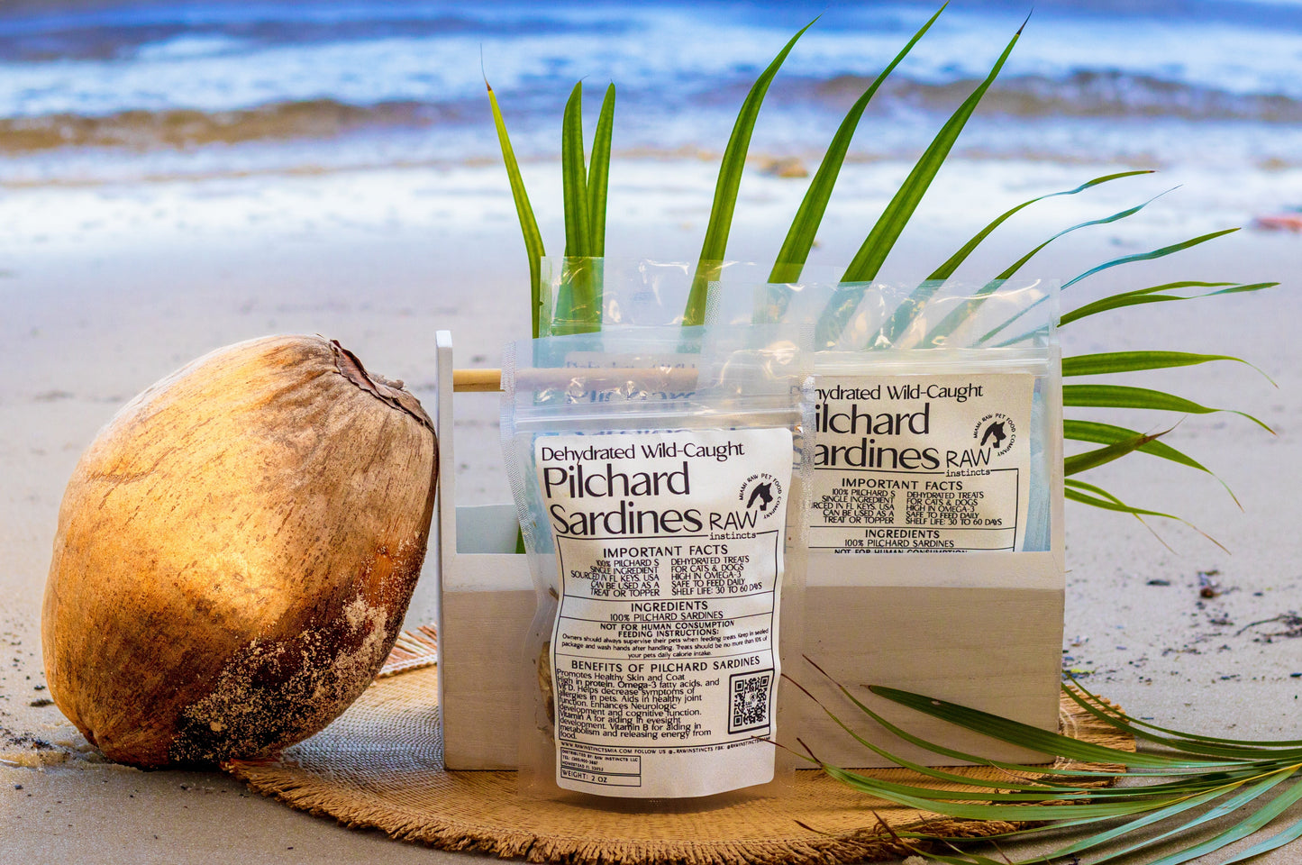 Raw Instincts - Dehydrated Wild Caught Pilchard Sardines for Cats & Dogs 100% Single Ingredient 2 oz