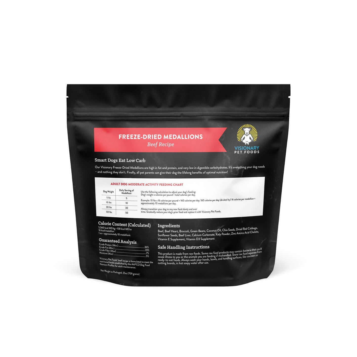 beef recipe dog food freeze dried 25oz bag