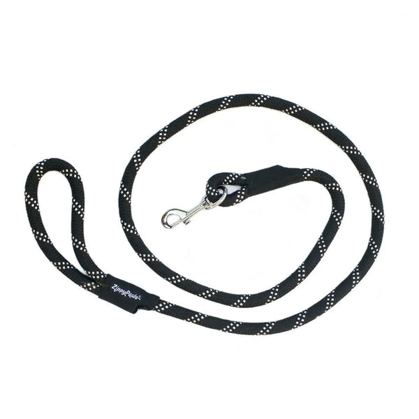Zippy Paws Climbers' Rope Leash Black 6ft
