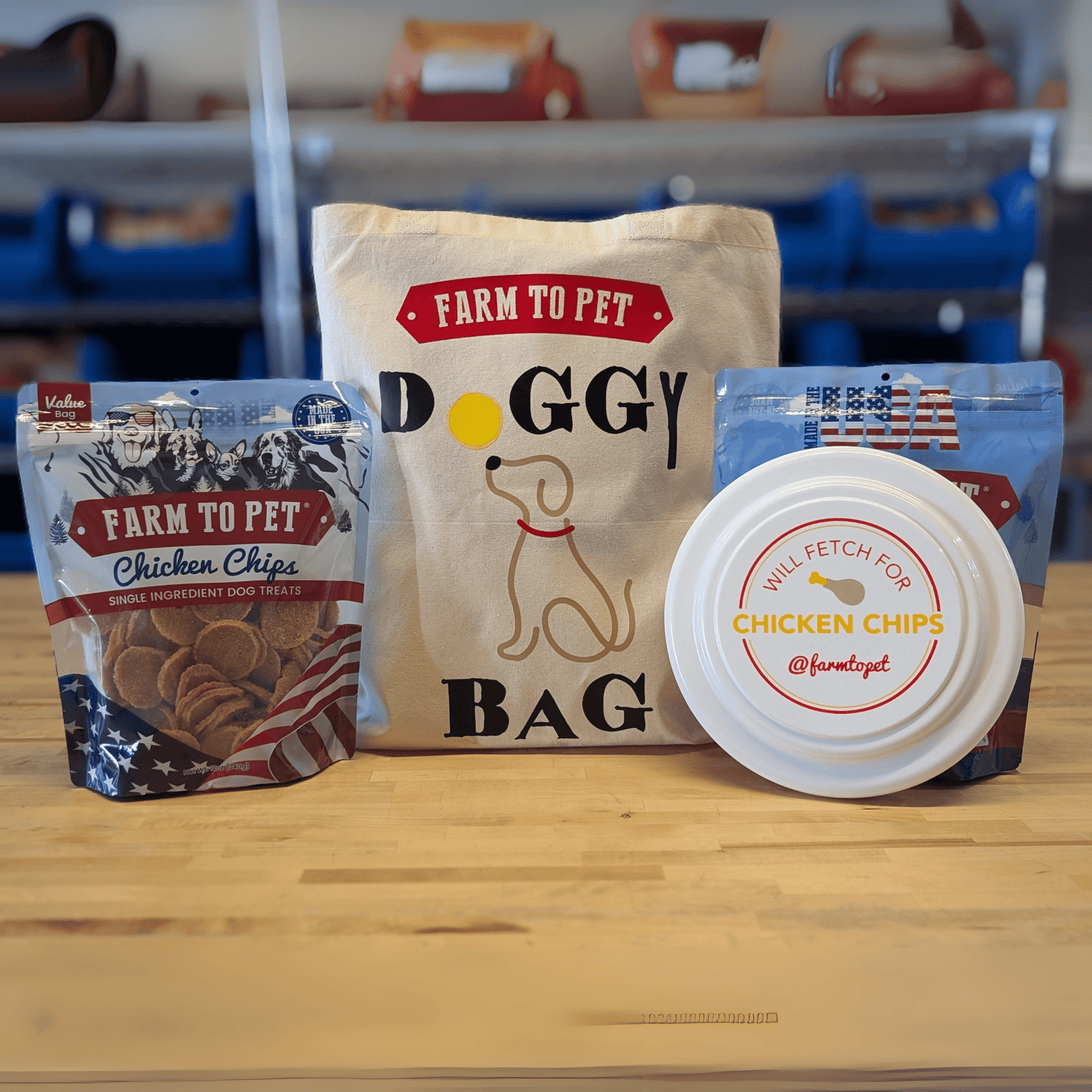 Farm To Pet - Americana Chicken Chips for Dogs | Celebrate with USA-made Dog Treats
