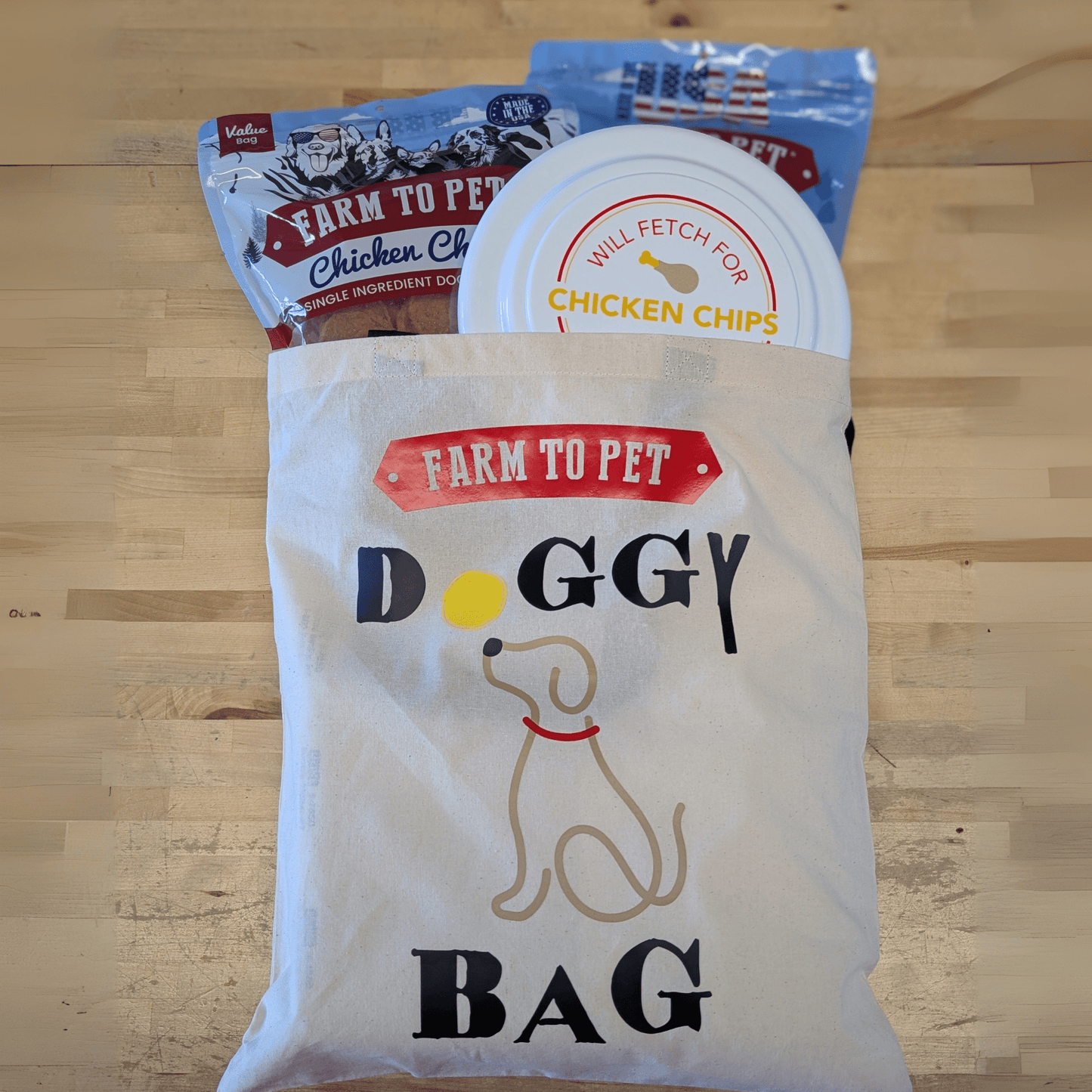 Farm To Pet - Americana Chicken Chips for Dogs | Celebrate with USA-made Dog Treats