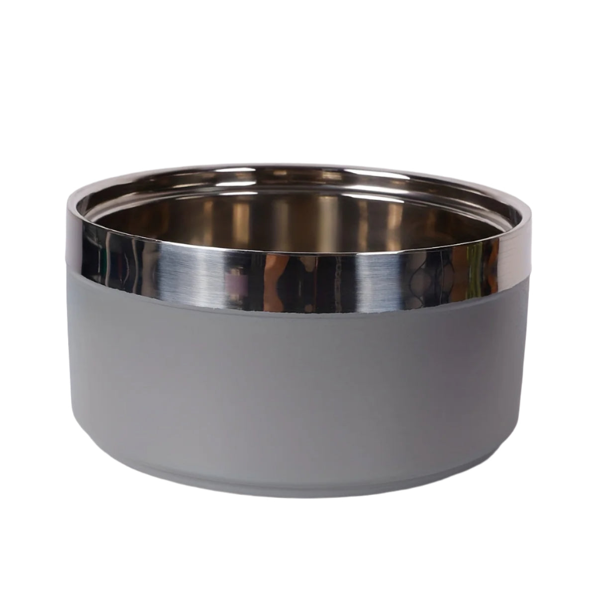 Stainless Steel Dog Bowl – Non-Slip, Durable Pet Food & Water Dish gray