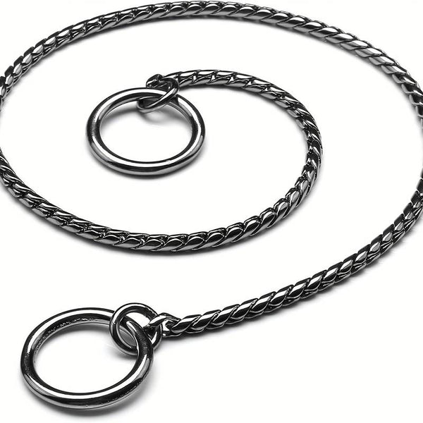 Slip Snake Dog Show Collars dark